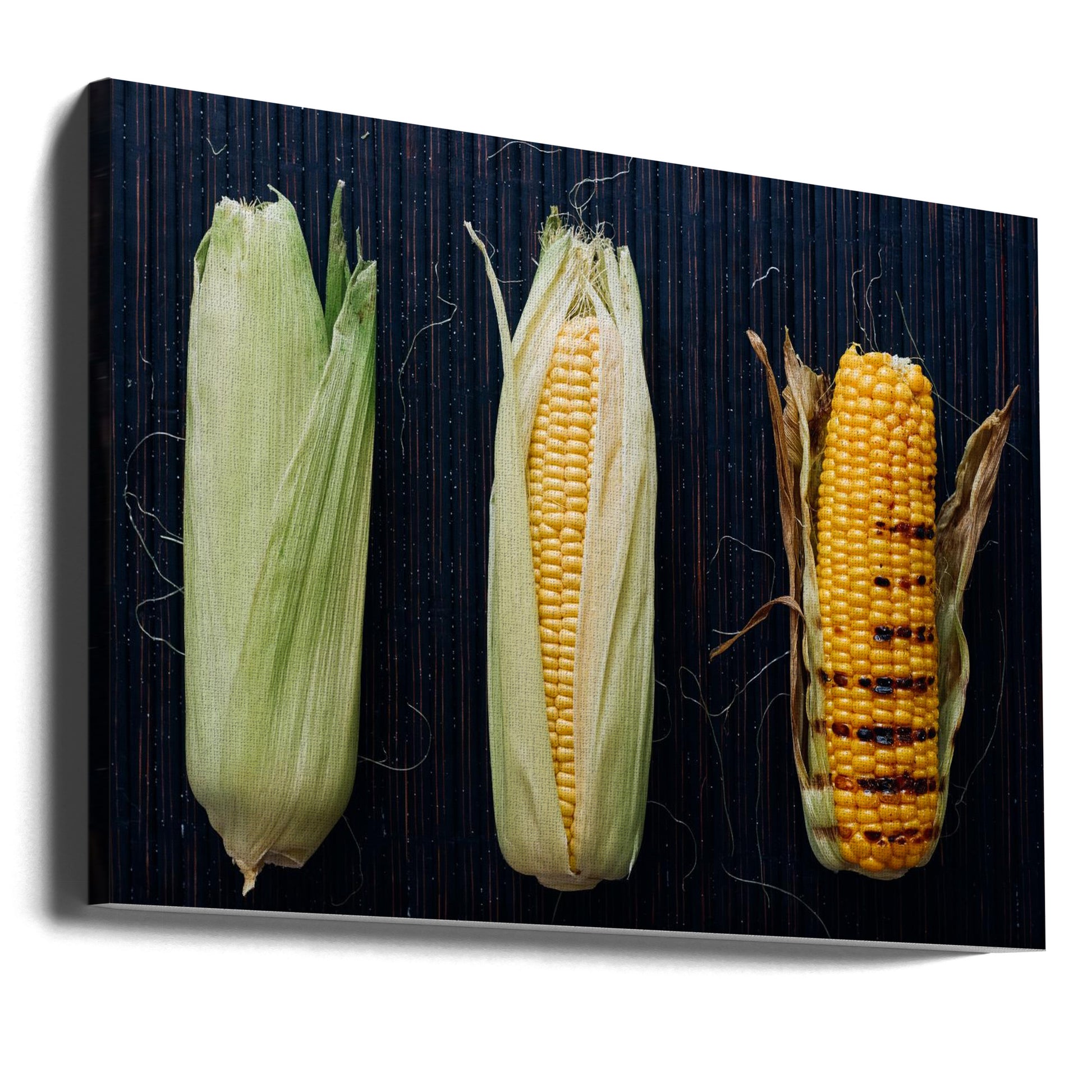 Grilled Corn by Aleksandrova Karina | Grilled Vegetable Food, Large Canvas Wall Art Print | Artsy Earth