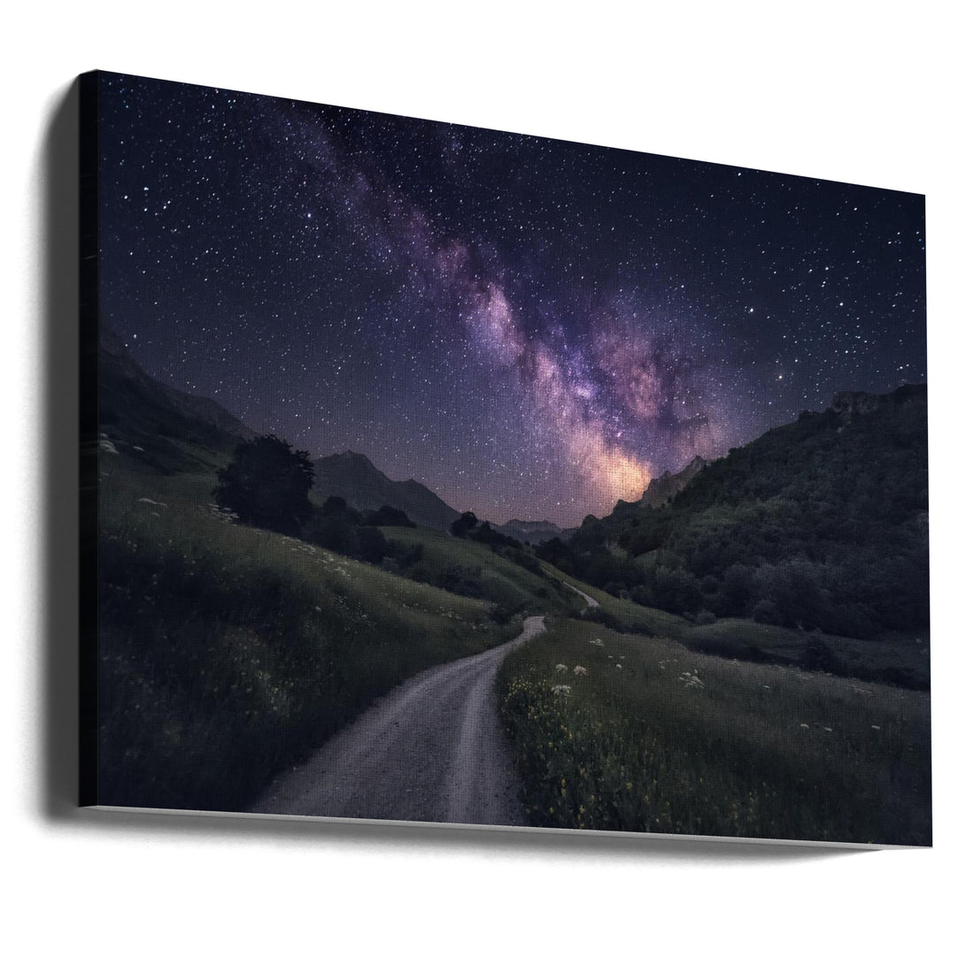 Path to the Stars by Carlos F. Turienzo | Starry Night Landscape, Large Canvas Wall Art Print | Artsy Earth