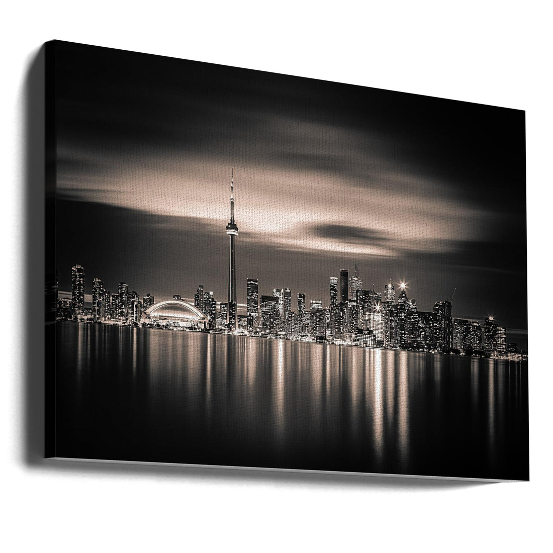 Toronto Skyline by Yoann | Urban Cityscape Night, Large Canvas Wall Art Print | Artsy Earth