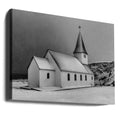 Frozen Church by Marc Pelissier | Snowy Iceland Church, Large Canvas Wall Art Print | Artsy Earth