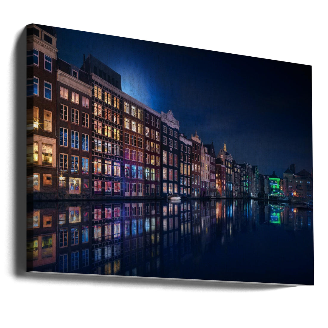 Amsterdam Windows Colors by Jesús M. García | Canal House Reflection, Large Canvas Wall Art Print | Artsy Earth