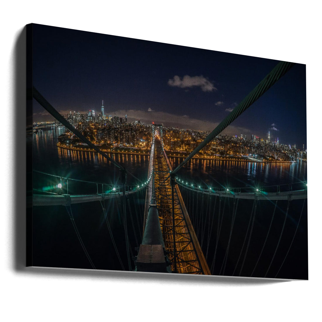 The Williamsburg Bridge by Christopher R. Veizaga | Manhattan Bridge Perspective, Large Canvas Wall Art Print | Artsy Earth