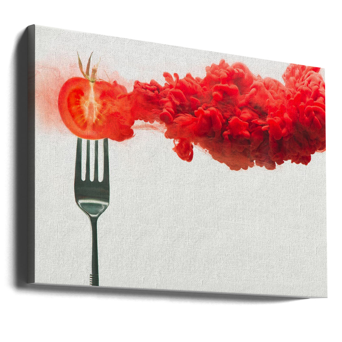 Disintegrated tomato by Dina Belenko | Dramatic Food Explosion, Large Canvas Wall Art Print | Artsy Earth