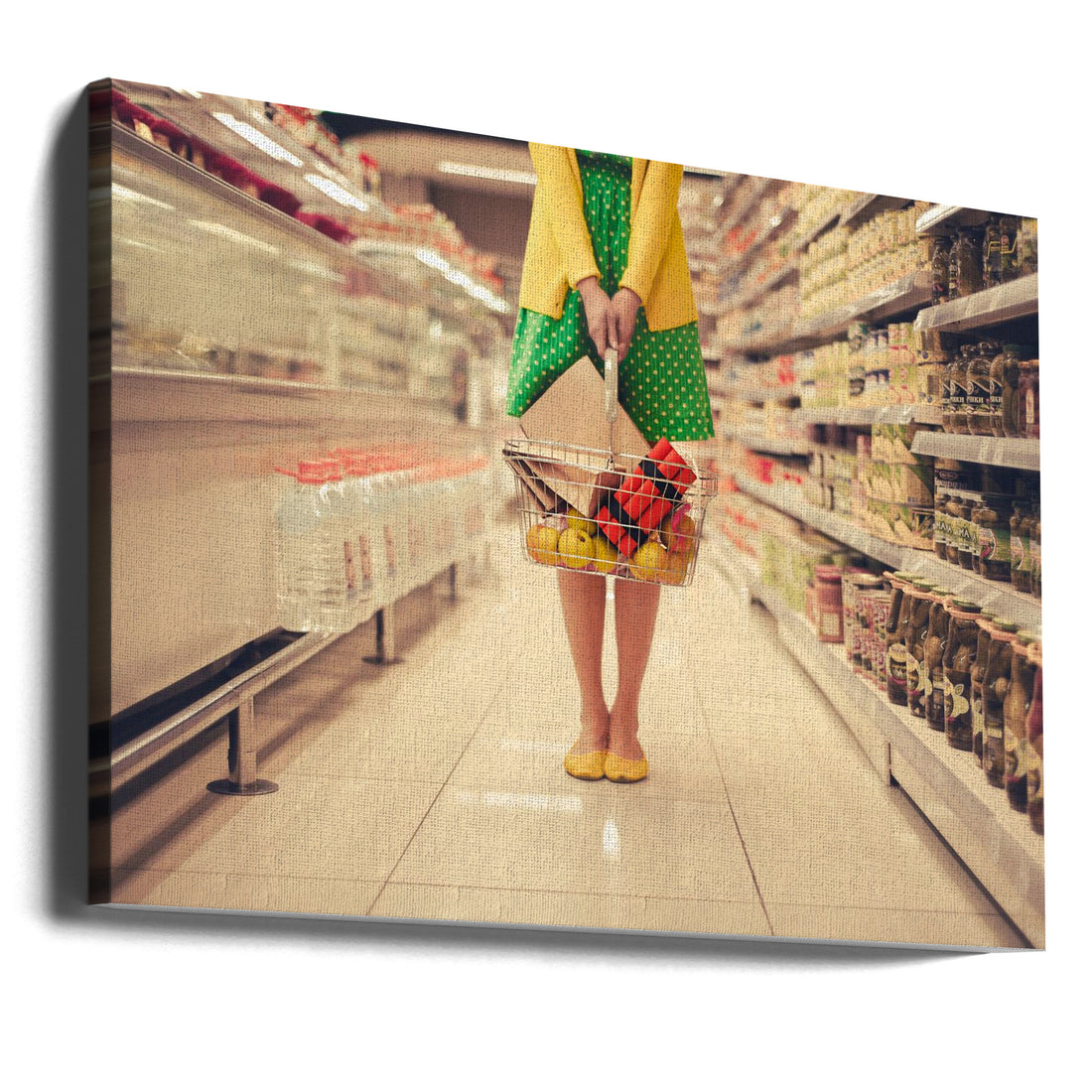 Daily Shopping by Dina Belenko | Grocery Store Shopping, Large Canvas Wall Art Print | Artsy Earth