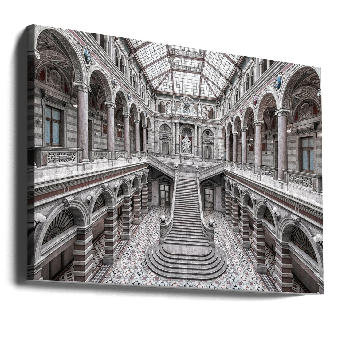 Vienna Justice Palace by Massimo Cuomo | Historic Marble Architecture, Large Canvas Wall Art Print | Artsy Earth