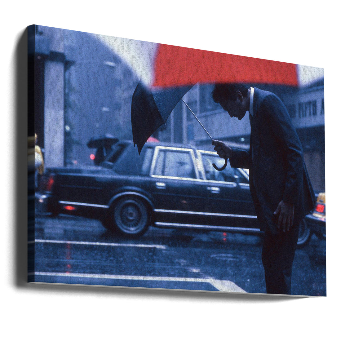 A bow to the rain by Dieter Matthes | Rainy Manhattan Streets, Large Canvas Wall Art Print | Artsy Earth