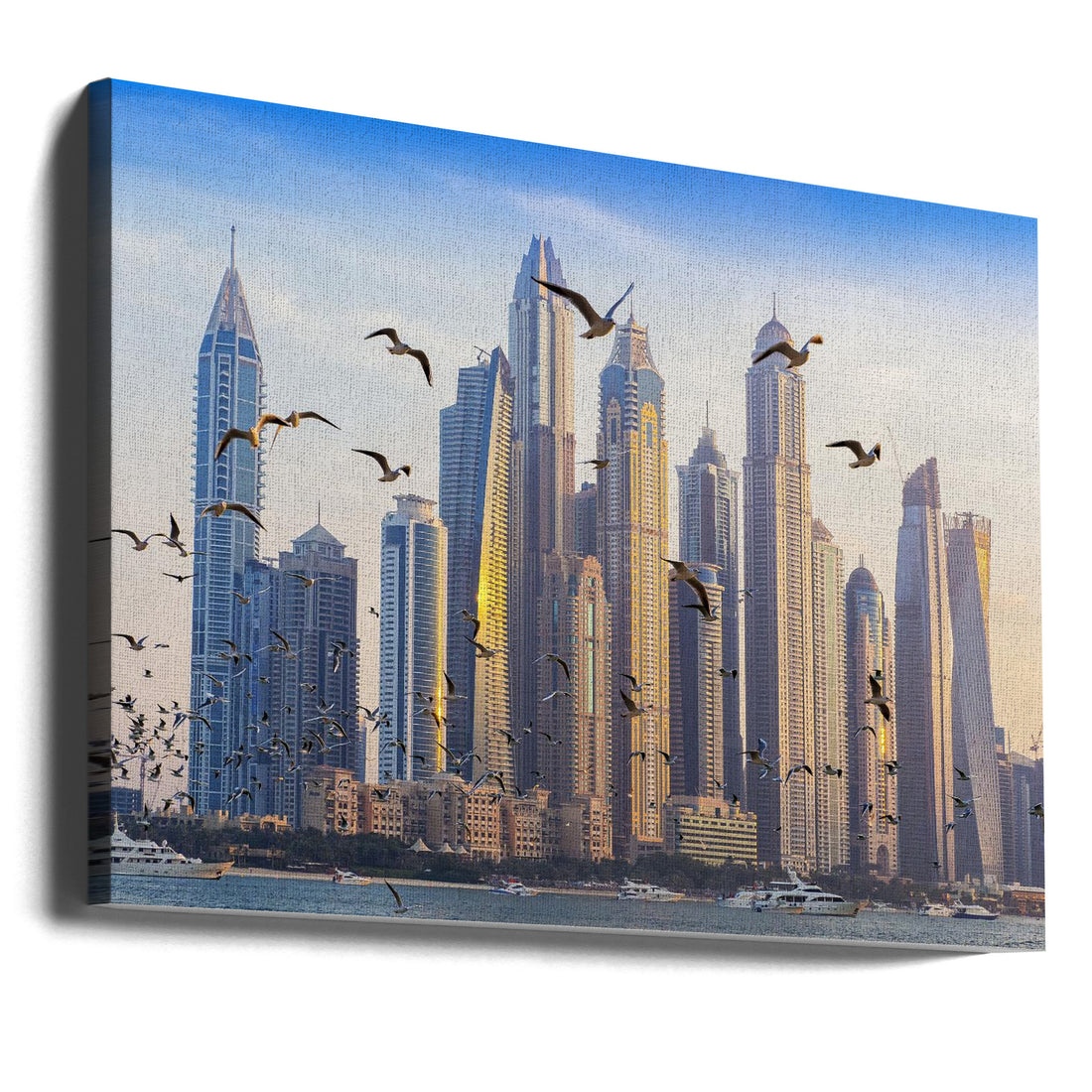 Birds View Dubai by Liza Simonsson | Dubai Marina Skyline, Large Canvas Wall Art Print | Artsy Earth