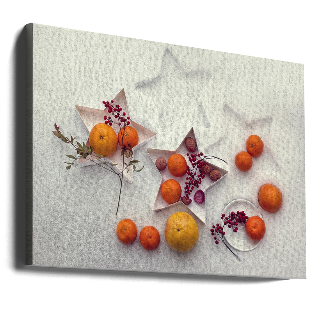 Frosty Fruit Still Life by Dimitar Lazarov - Dim | Snowy Winter Still Life, Large Canvas Wall Art Print | Artsy Earth