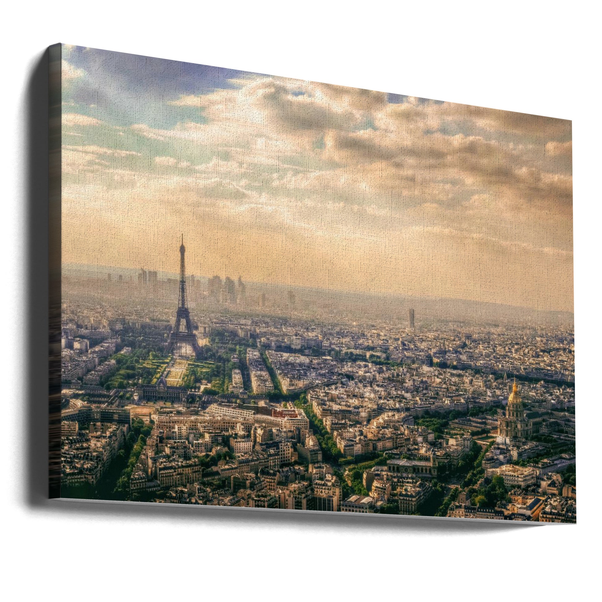 Paris France by Mohamed Kazzaz | Iconic Eiffel Tower, Large Canvas Wall Art Print | Artsy Earth