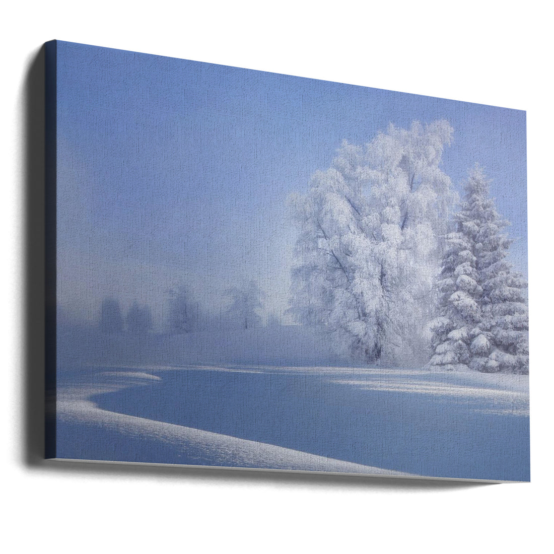 Crispy Winter Morning by Véroniques | Frosty Landscape, Large Canvas Wall Art Print | Artsy Earth