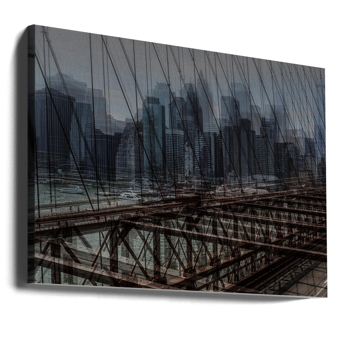 NYC Skyline by Massimo Della Latta | Manhattan Architecture Abstract, Large Canvas Wall Art Print | Artsy Earth