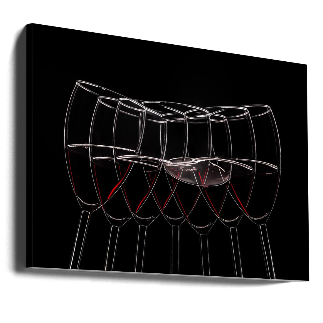 Wine Glass Silhouettes by Heinz Trebuth | Backlit Red Wine, Large Canvas Wall Art Print | Artsy Earth