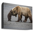 A Little Bear Hug by Renee Doyle | Brown Bear Family, Large Canvas Wall Art Print | Artsy Earth