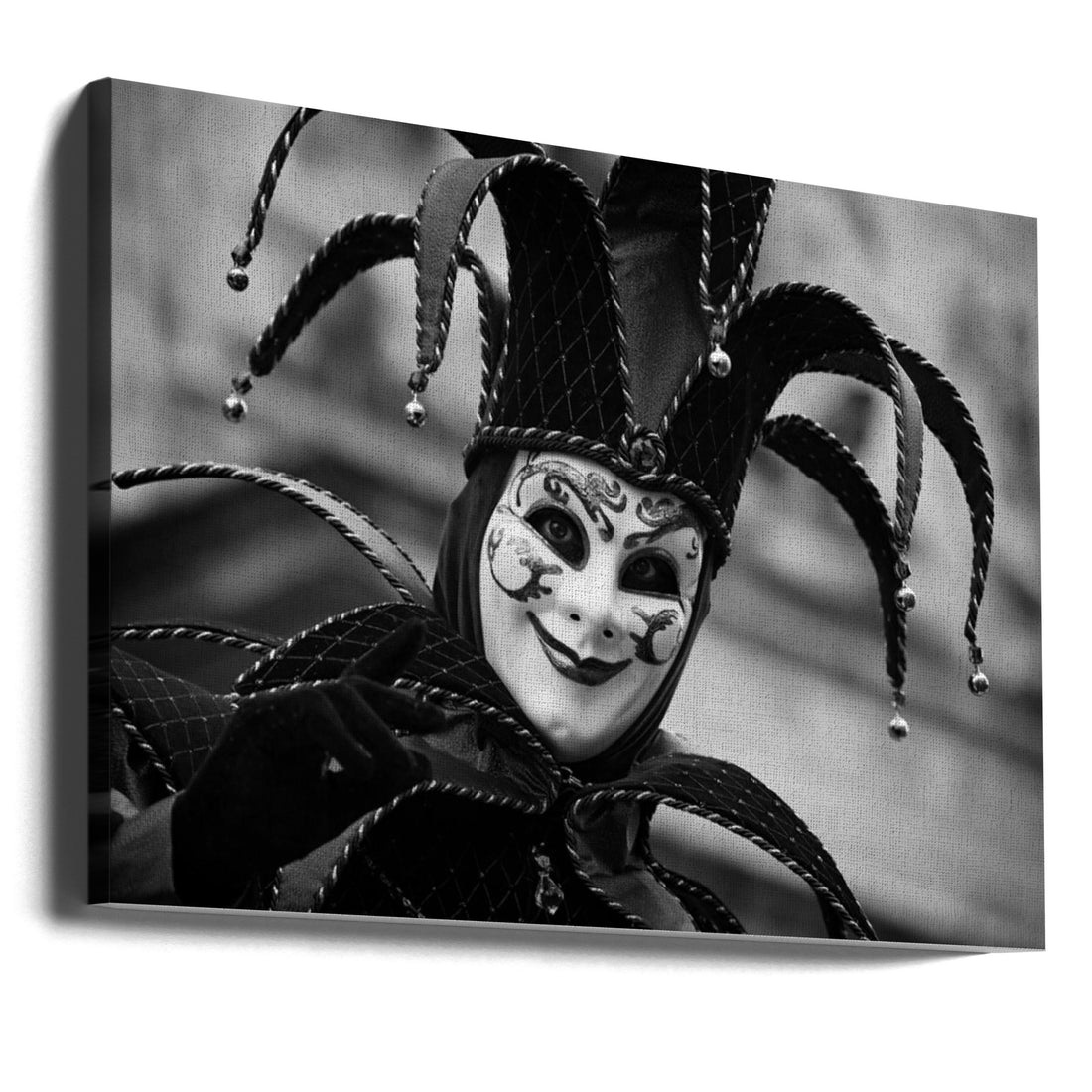 Jester Portrait by Stefan Nielsen | Venetian Carnival Mask, Large Canvas Wall Art Print | Artsy Earth