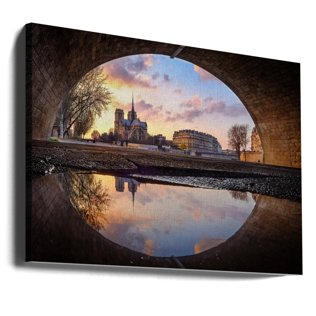 Sacred Reflection by Charly Lataste | Notre Dame Cathedral, Large Canvas Wall Art Print | Artsy Earth