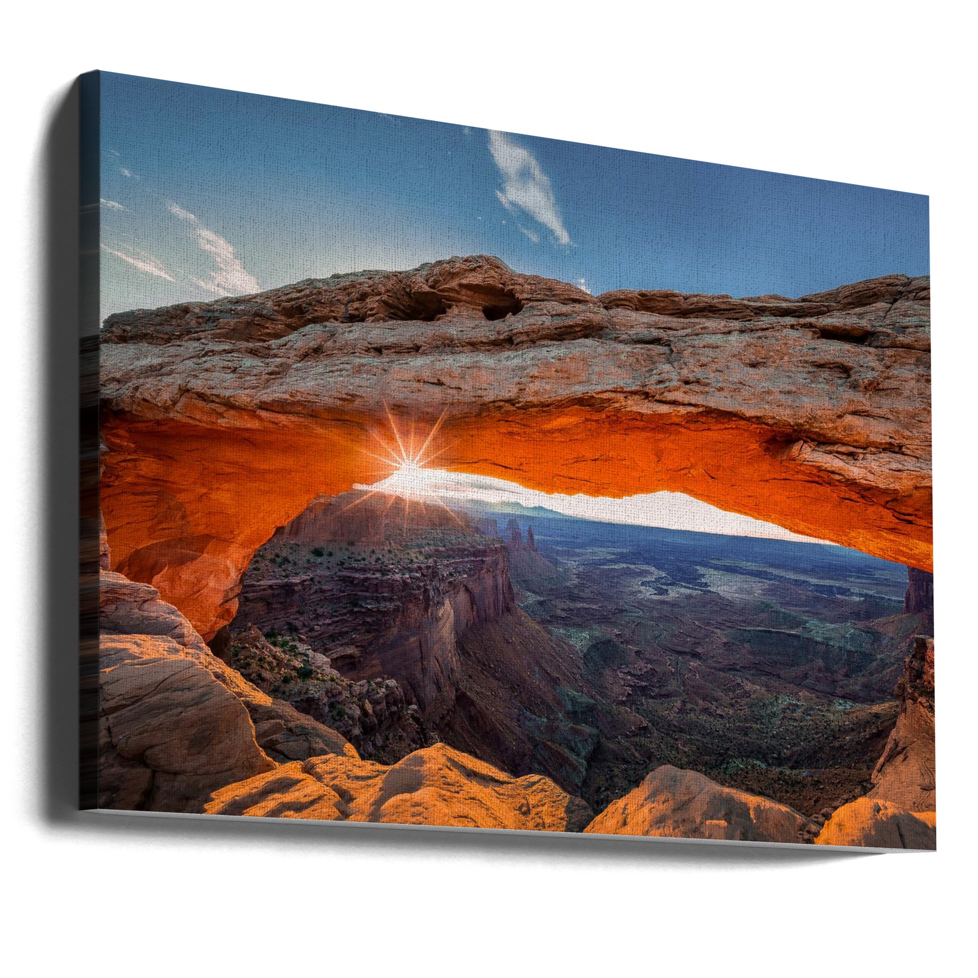 Sunrise at Mesa Arch by Michael Zheng | National Park Landscape, Large Canvas Wall Art Print | Artsy Earth