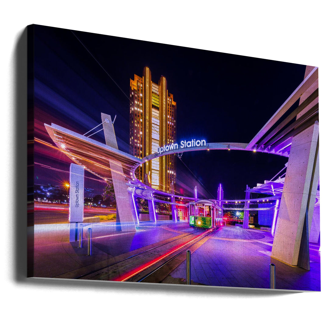 Uptown Dallas by Michael Zheng | Urban Night Cityscape, Large Canvas Wall Art Print | Artsy Earth