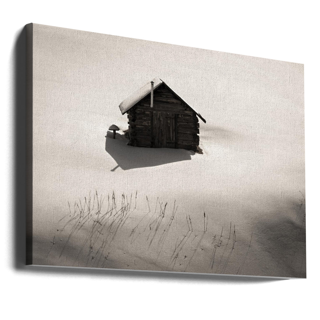 Hut with Chimney by Vito Miribung | Winter Mountain Cottage, Large Canvas Wall Art Print | Artsy Earth