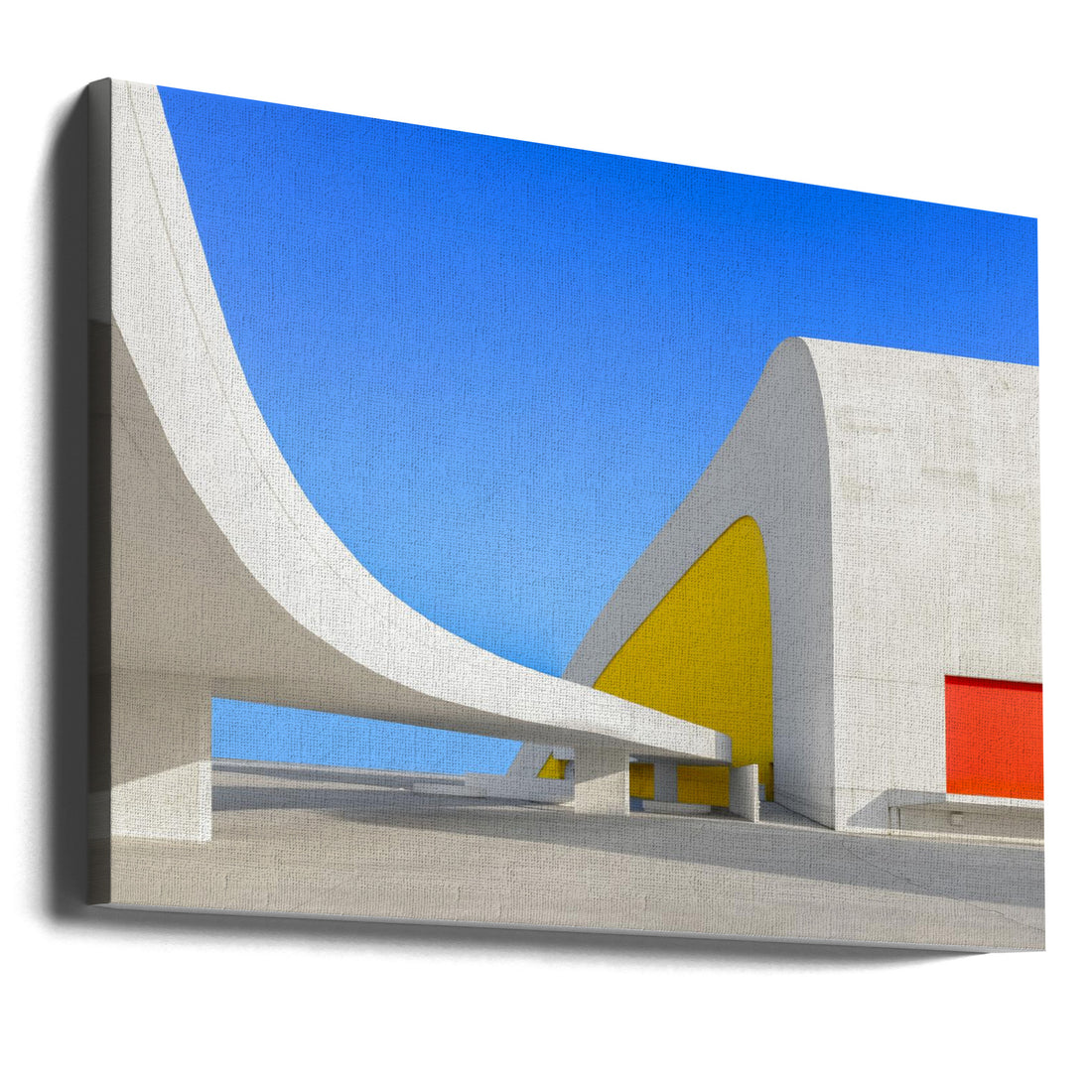 Niemeyer Architecture by Xavier Garci | Modern Minimal Building, Large Canvas Wall Art Print | Artsy Earth