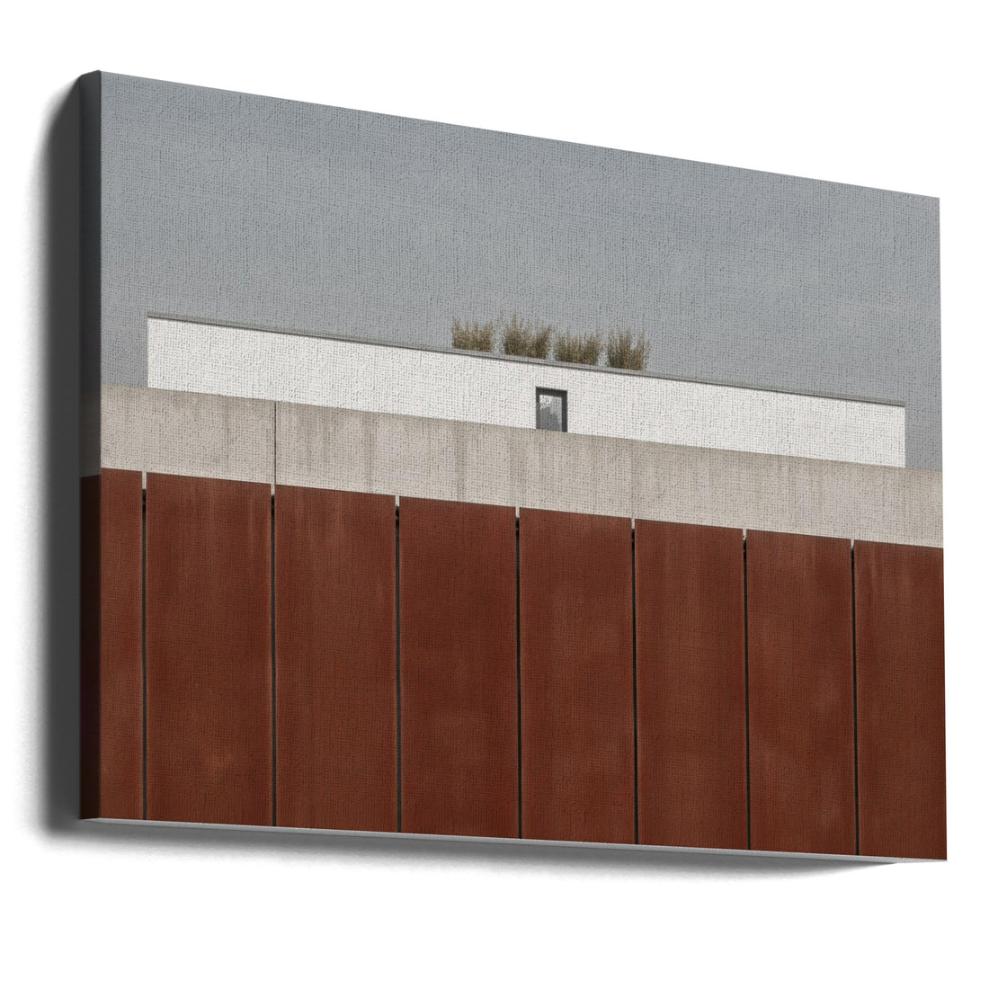 Behind The Wall by Klaus Lenzen | Rusty Geometric Architecture, Large Canvas Wall Art Print | Artsy Earth