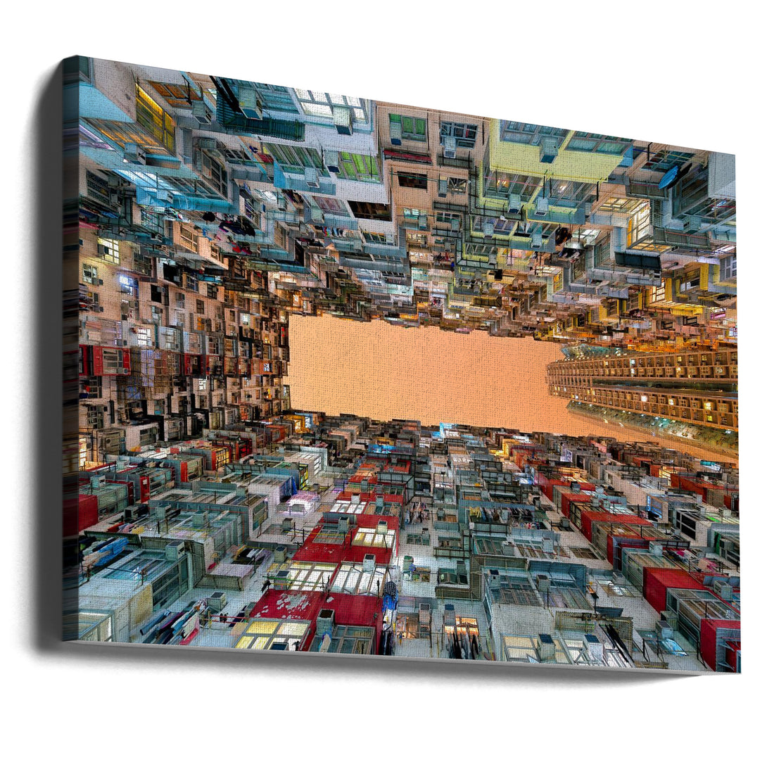 Crowded Spaces by Gerald Macua | Dense Urban Architecture, Large Canvas Wall Art Print | Artsy Earth