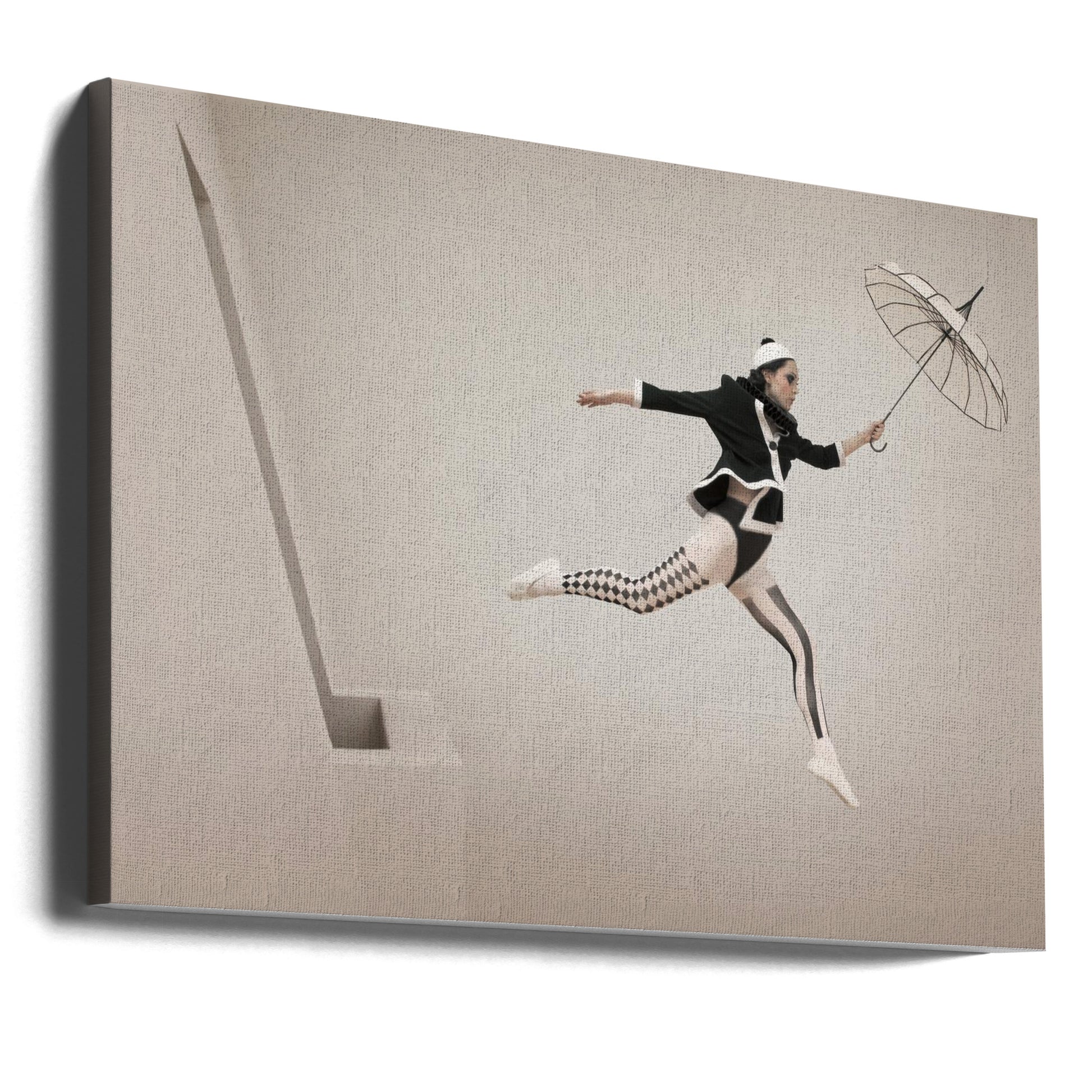 The Jump by Christine Von Diepenbroek | Flying Woman Umbrella, Large Canvas Wall Art Print | Artsy Earth