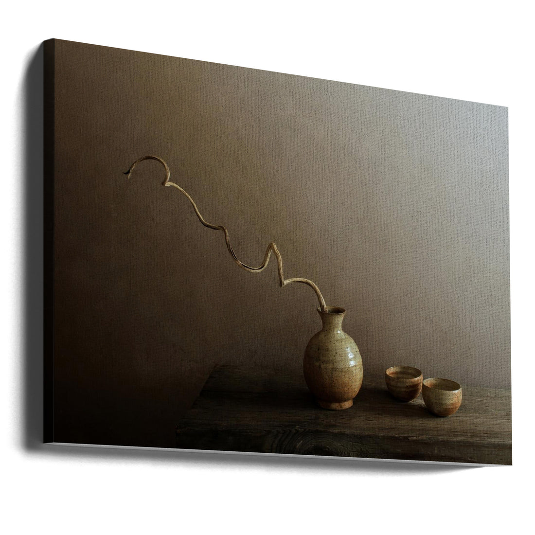 Twists by Margaret Halaby | Minimal Spiral Vase, Large Canvas Wall Art Print | Artsy Earth