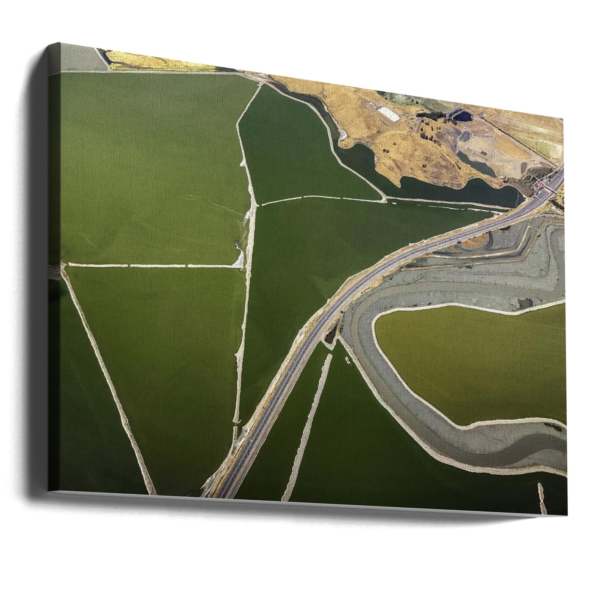 Boundaries by Rob Darby | Aerial Rural Landscape, Large Canvas Wall Art Print | Artsy Earth