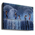 Playing with Splash by Angela Muliani Hartojo | Children Playing Water, Large Canvas Wall Art Print | Artsy Earth