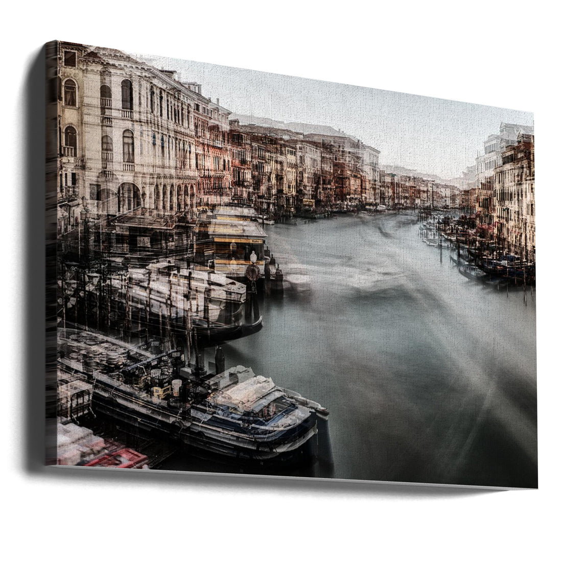 Venice Canals Art by Massimo Della Latta | Abstract Canal Motion, Large Canvas Wall Art Print | Artsy Earth