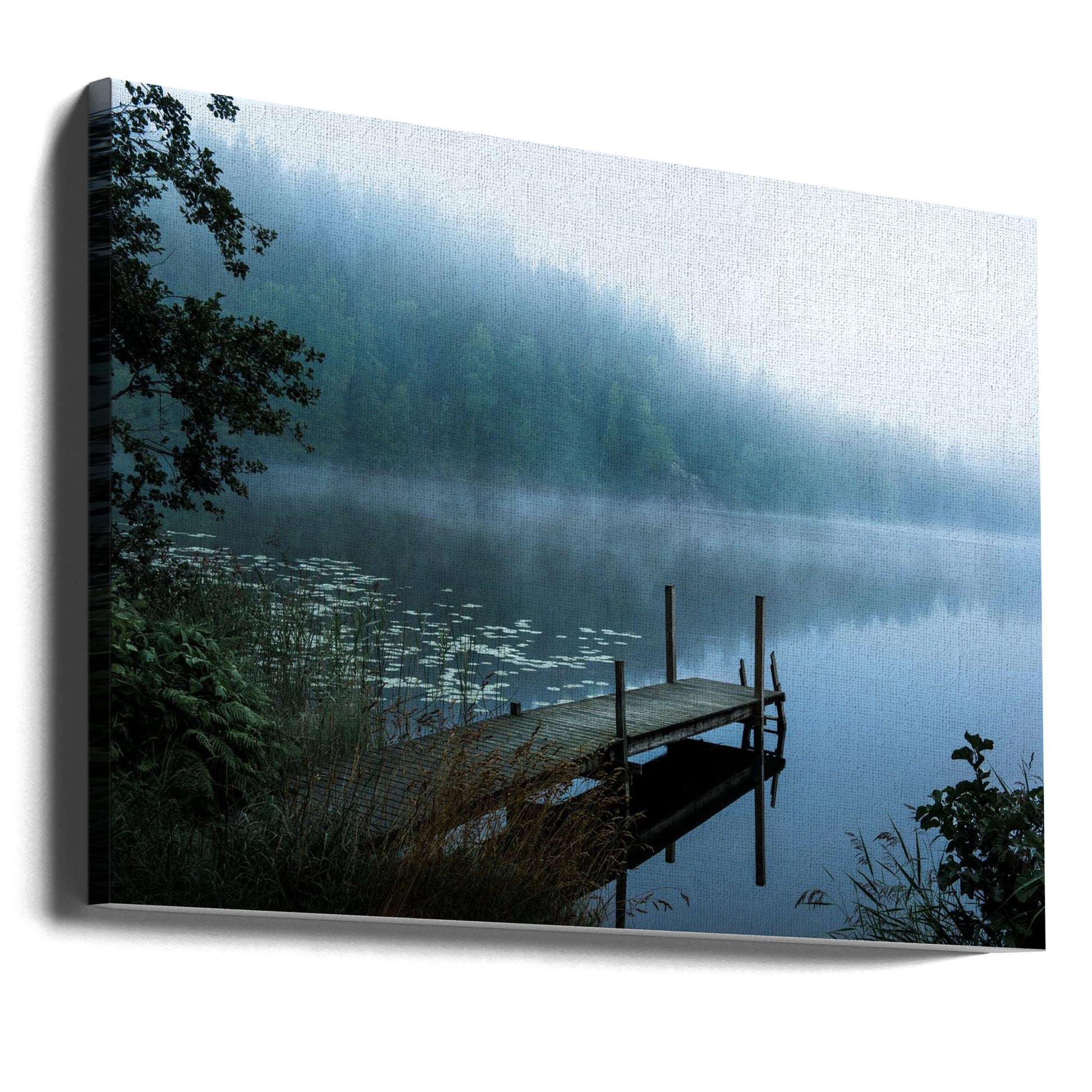 Moody Morning by Christian Lindsten | Foggy Lake Landscape, Large Canvas Wall Art Print | Artsy Earth