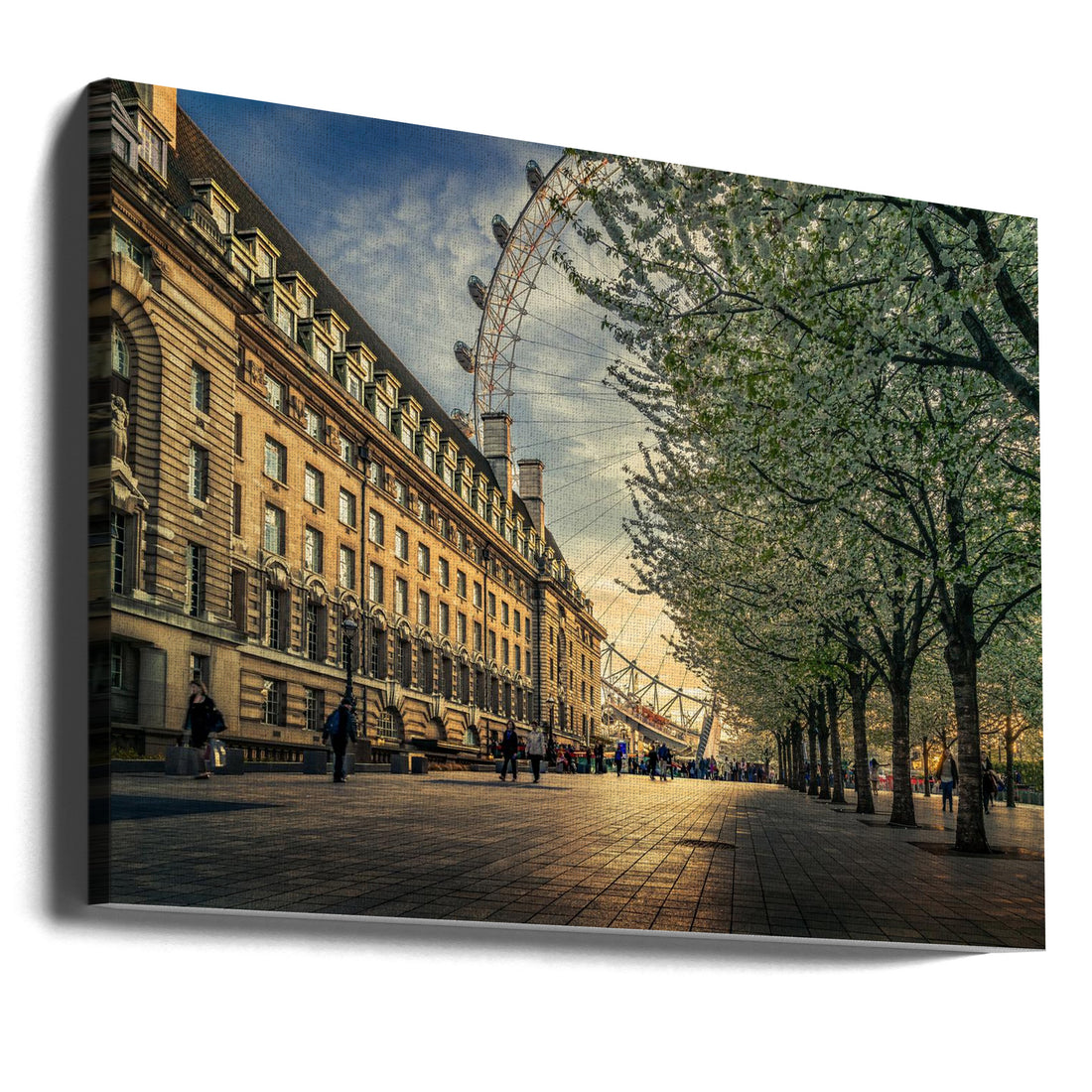 Last Daylights at the London Eye by Nader El Assy | London Sunset Tourism, Large Canvas Wall Art Print | Artsy Earth