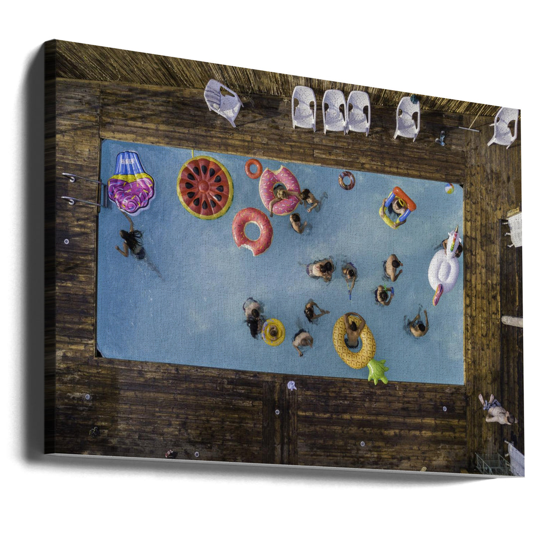 Hymn for the Weekend by Or Adar | Summer Pool Fun, Large Canvas Wall Art Print | Artsy Earth