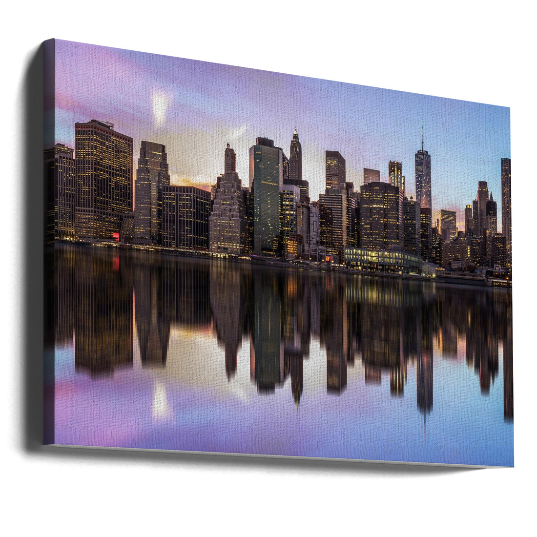 Reflections of a sleepless city by Rostislav Kralik | Manhattan Cityscape Twilight, Large Canvas Wall Art Print | Artsy Earth