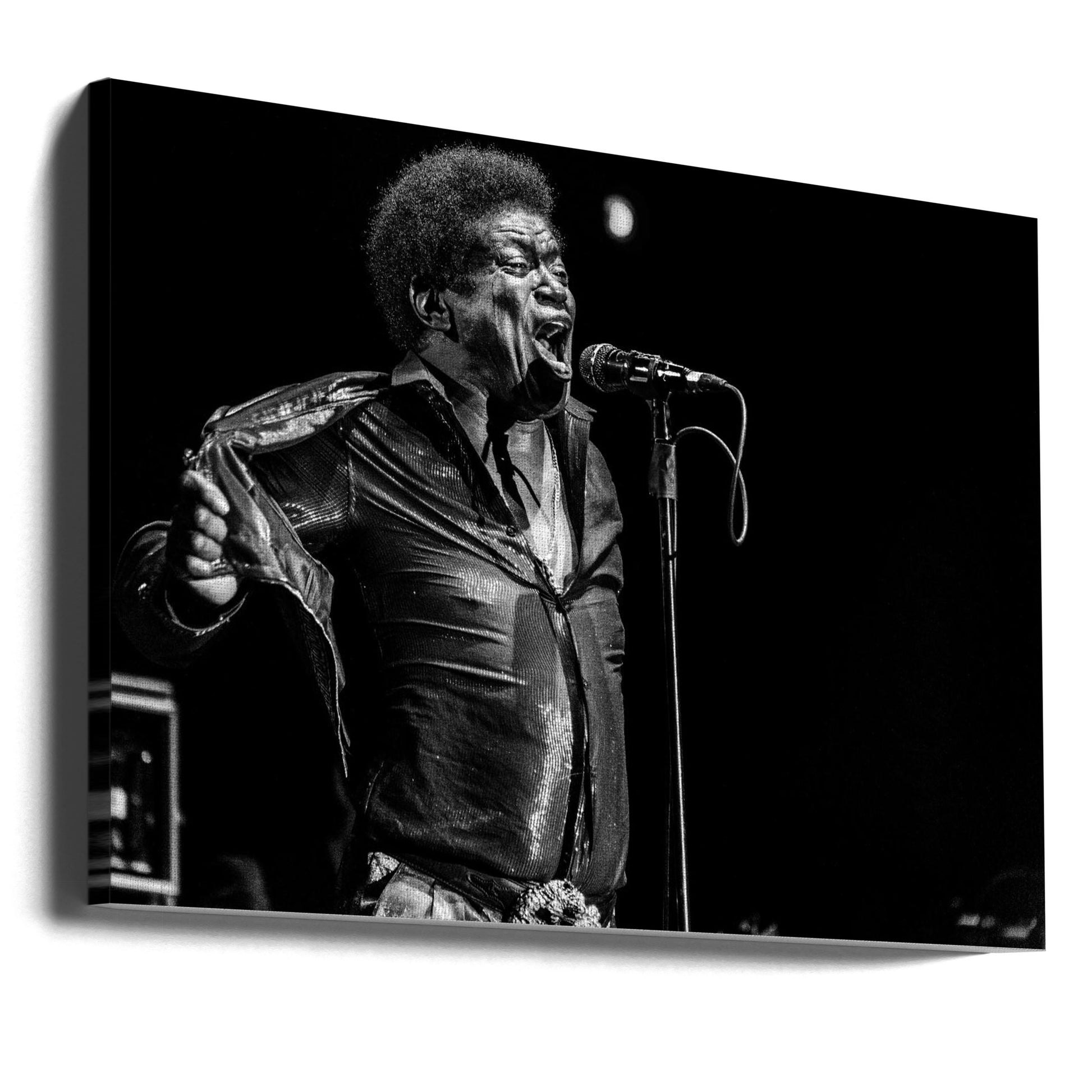 Charles Bradley in Memory by Jois Domont ( J.l.g.) | Live Concert Performance, Large Canvas Wall Art Print | Artsy Earth