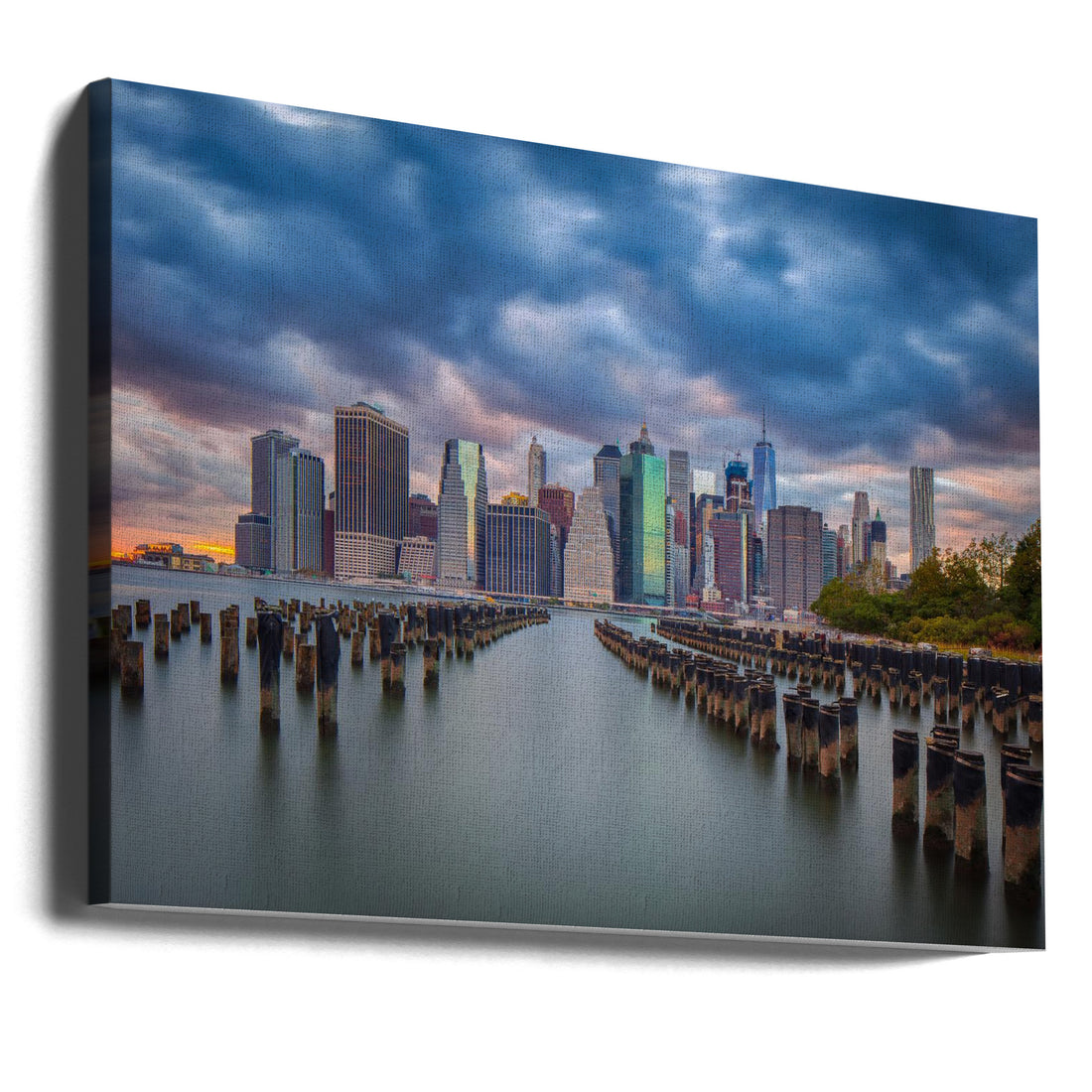 Manhattan Skyline by Michael Zheng | Urban Architecture Cityscape, Large Canvas Wall Art Print | Artsy Earth