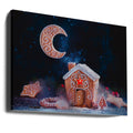 Winter Moon by Dina Belenko | Christmas Gingerbread, Large Canvas Wall Art Print | Artsy Earth