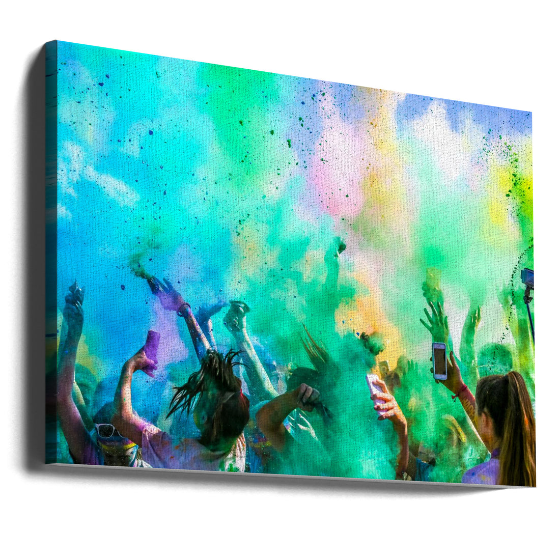 Color Run Festival by Eunice Kim | Dance Celebration Party, Large Canvas Wall Art Print | Artsy Earth