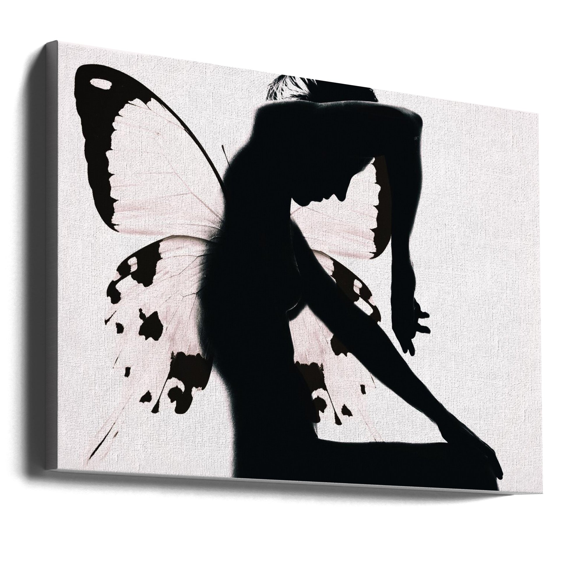 Butterfly Woman by Therese Blom | Sensual Silhouette Art, Large Canvas Wall Art Print | Artsy Earth