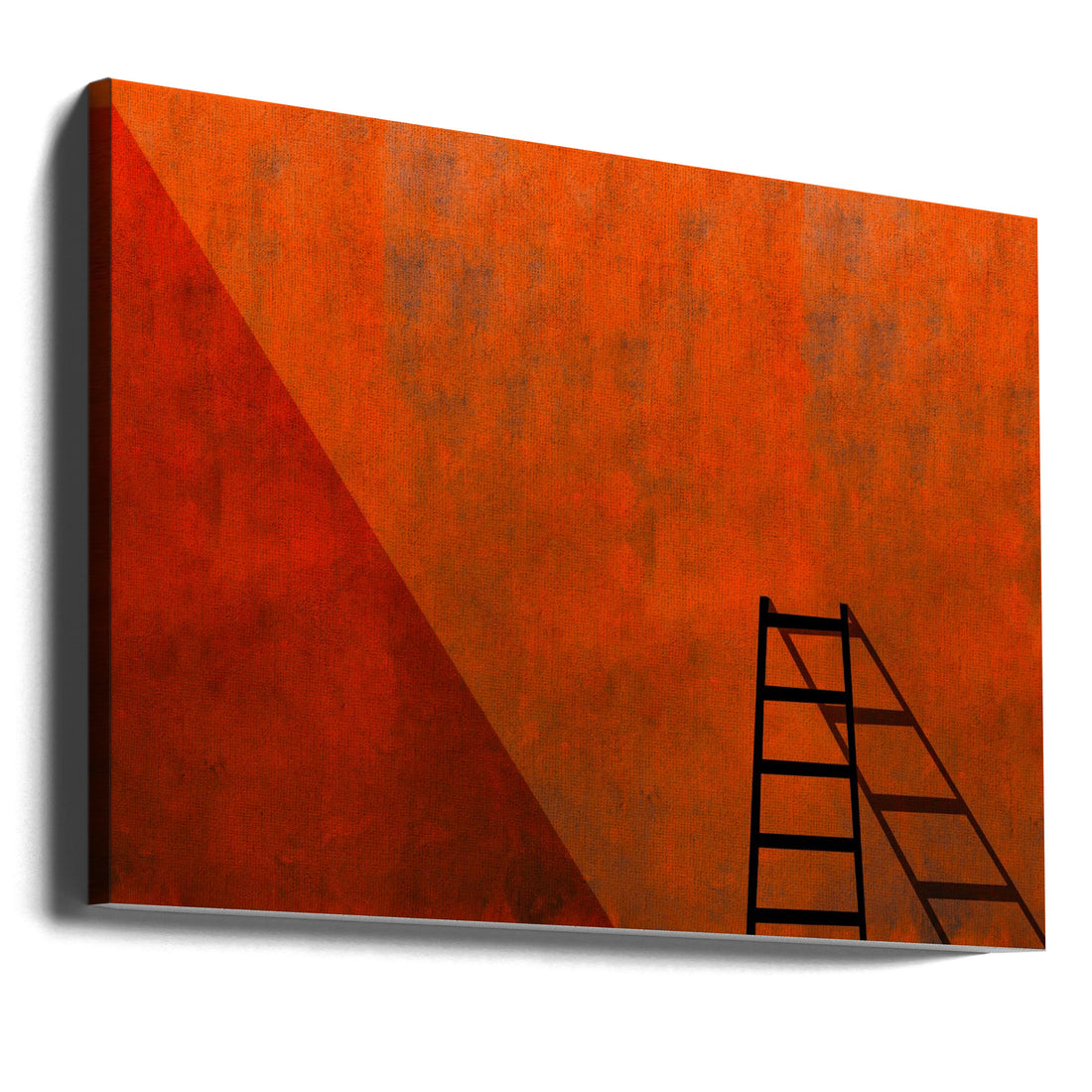 A ladder and its shadow by Inge Schuster | Minimal Geometric Shadow, Large Canvas Wall Art Print | Artsy Earth