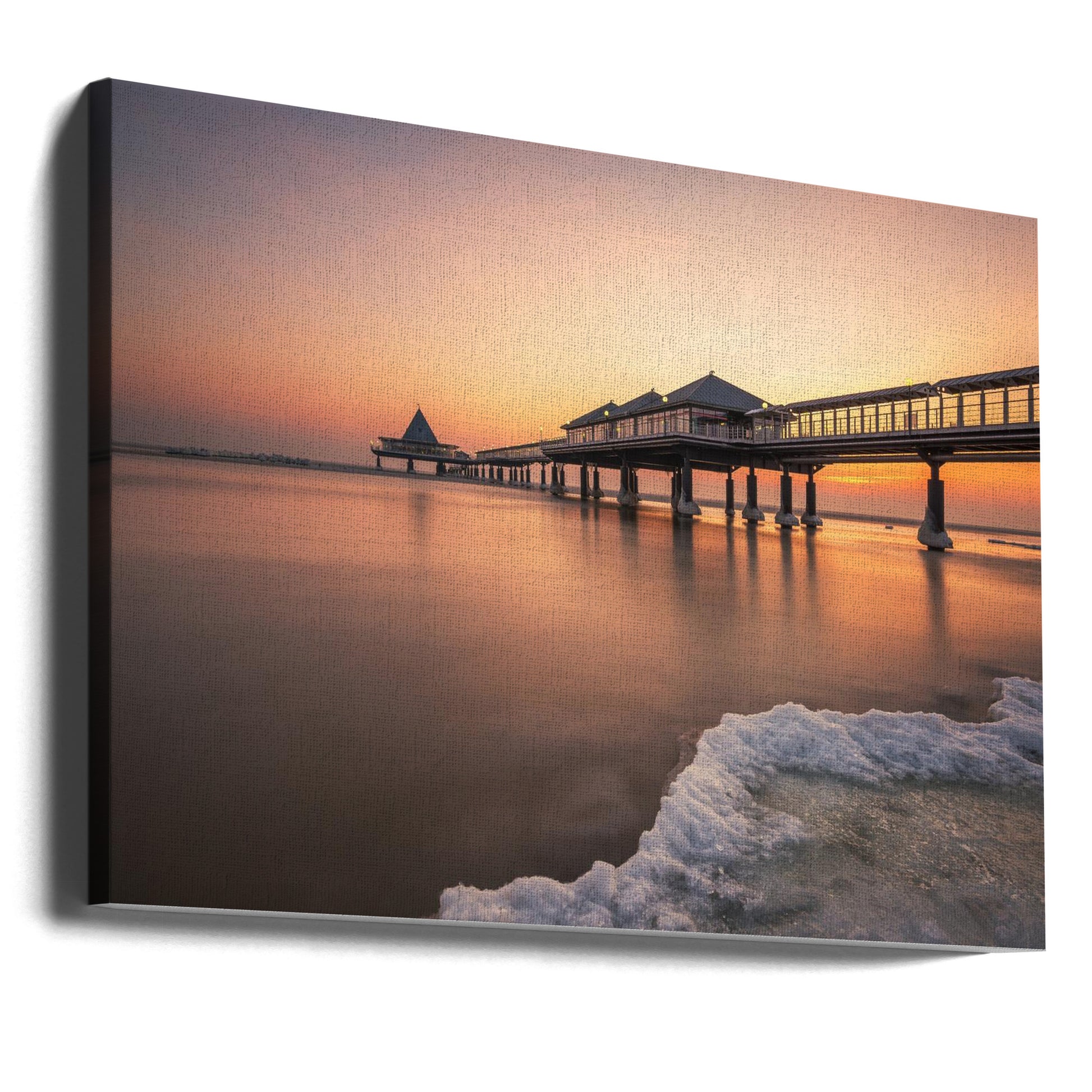 Ice Age by Robin Oelschlegel | Frozen Ocean Sunrise, Large Canvas Wall Art Print | Artsy Earth