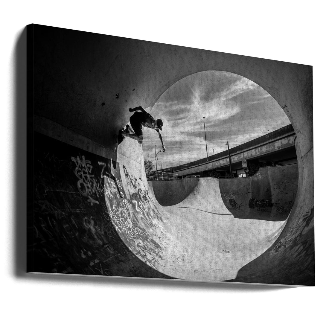 Urban Skate Tunnel by Eric Verbiest | Extreme Sports Photography, Large Canvas Wall Art Print | Artsy Earth