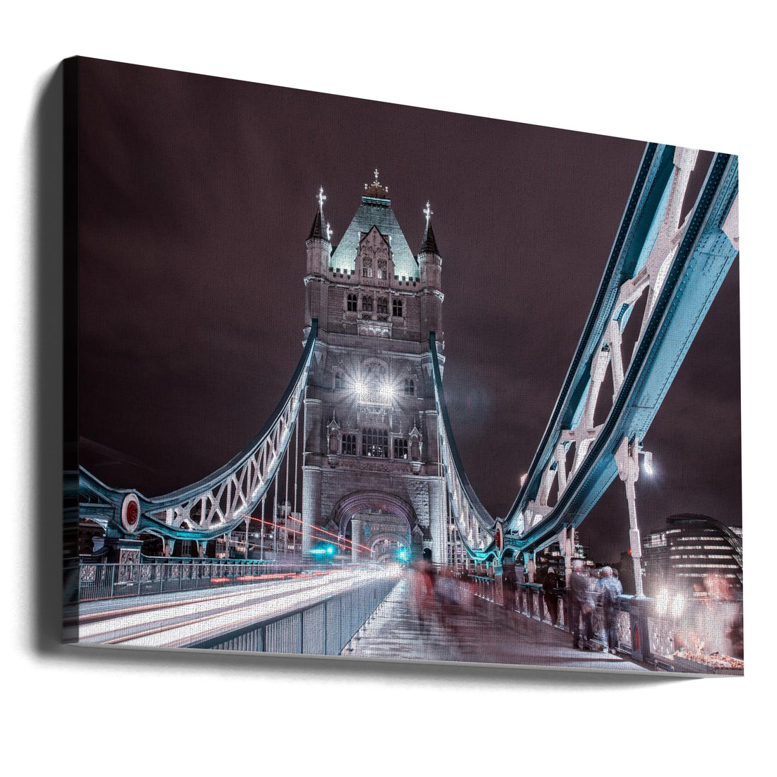 Tower Bridge Night Life by Fabien Bravin | London Bridge Tourism, Large Canvas Wall Art Print | Artsy Earth