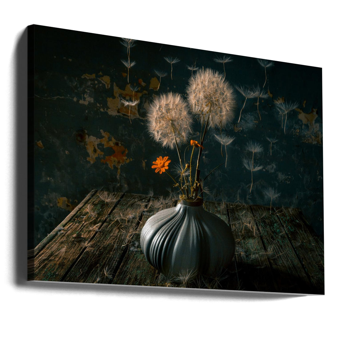 The Paratroopers by Farid Kazamil | Dandelion Seeds Botanical, Large Canvas Wall Art Print | Artsy Earth