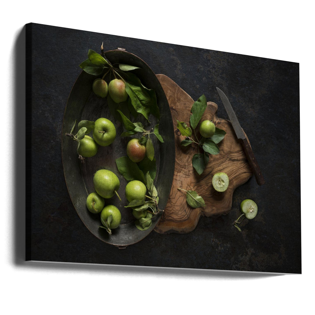 Green Apples by Diana Popescu | Rustic Kitchen Food, Large Canvas Wall Art Print | Artsy Earth