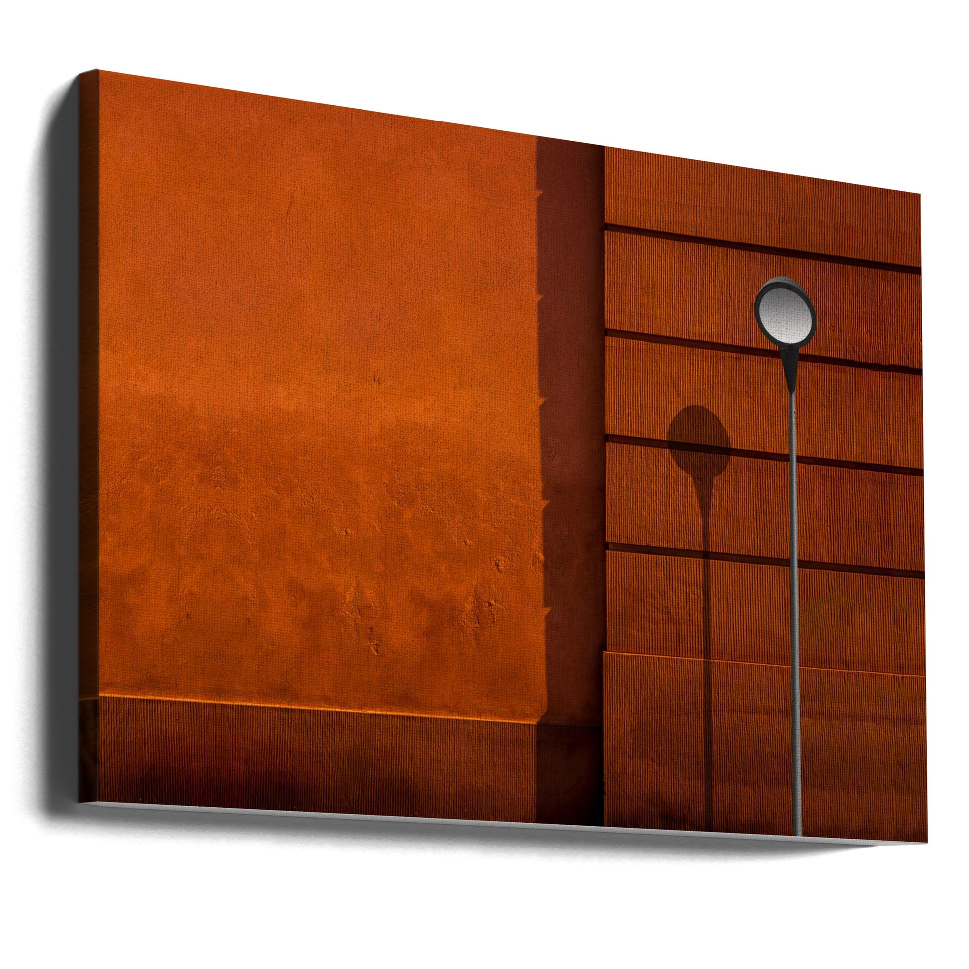 Orange Geometric Wall by Inge Schuster | Minimal Urban Architecture, Large Canvas Wall Art Print | Artsy Earth