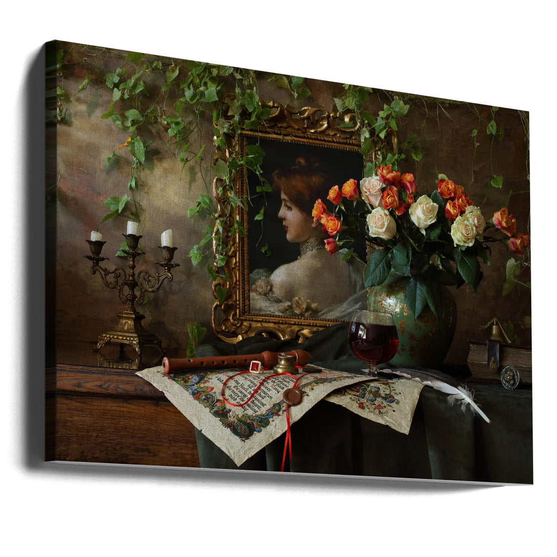 Still life with flowers by Andrey Morozov | Floral Still Life, Large Canvas Wall Art Print | Artsy Earth