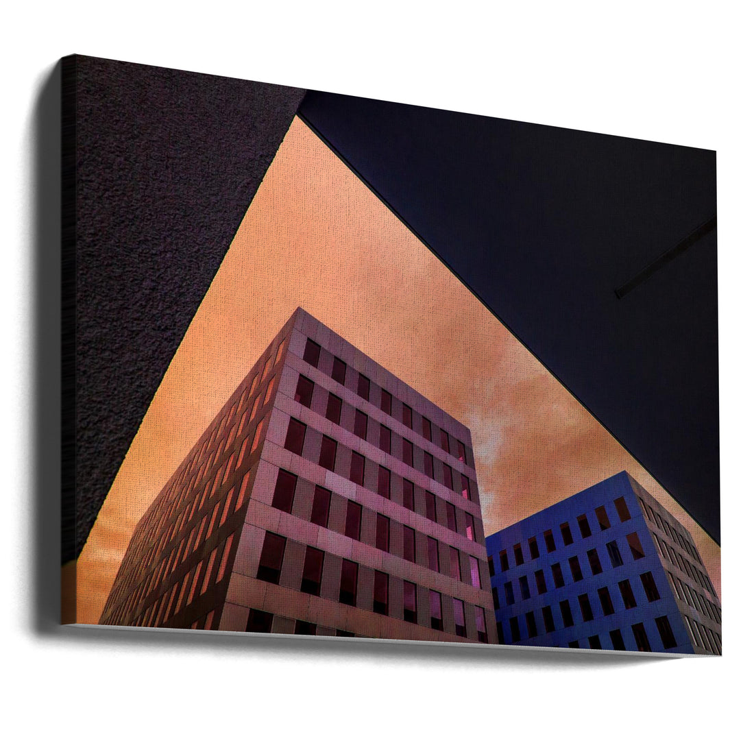 Burning Architecture by Lus Joosten | Creative Building Design, Large Canvas Wall Art Print | Artsy Earth