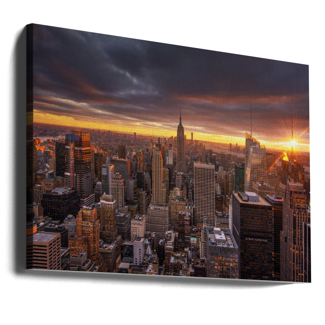 NYC Skyline View by Carlos F. Turienzo | Manhattan Cityscape Sunset, Large Canvas Wall Art Print | Artsy Earth