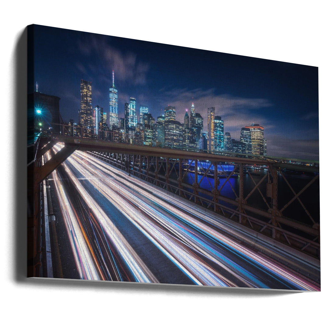 City Speed Lights by Carlos F. Turienzo | Urban Night Skyline, Large Canvas Wall Art Print | Artsy Earth